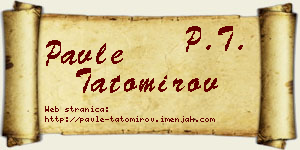 Pavle Tatomirov vizit kartica